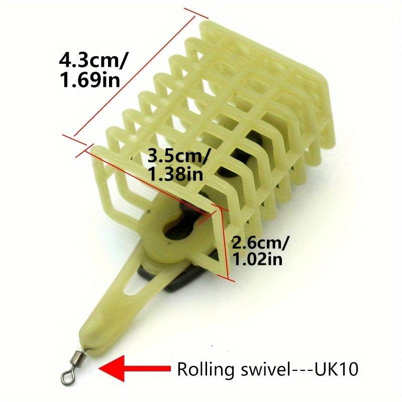 1pc Carp Fishing Lead Sinker Bait Cage Feeder Groundbait Lure Basket
