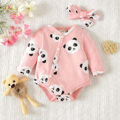 Baby Girls Long Sleeve Graphic Onesie