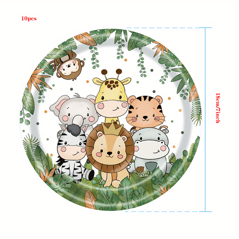 Wild One Party Plates And Napkins Animal Forest Birthday Party Supplies