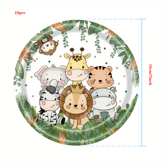 Wild One Party Plates And Napkins Animal Forest Birthday Party Supplies