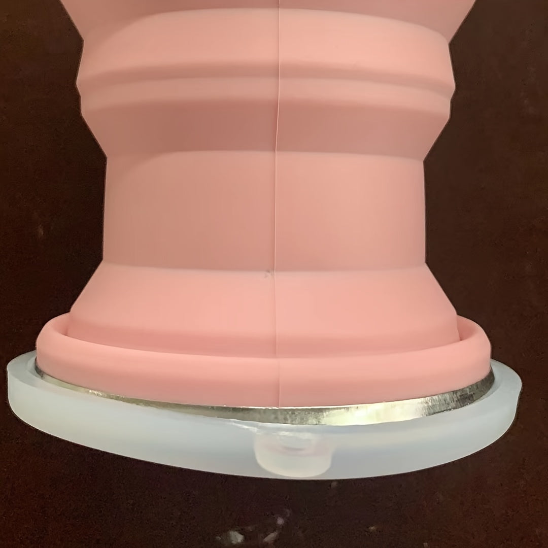 Portable Silicone Foldable Cup Heat Resistant Collapsible Cups With Lid