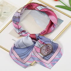Retro Silk Scarf Small Hairband Square Scarf Headscarf Hair Decoration