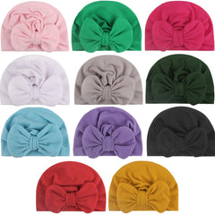 Infant Head Wrap Hat Bow Beanie Caps Turban For Baby Boys And Girls