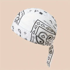 Unisex Paisley Print Durag Skull Cap Hip Hop Biker Motorcycle Bandana