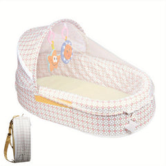Portable Bassinet for Babies Foldable Bed with Sun Protection