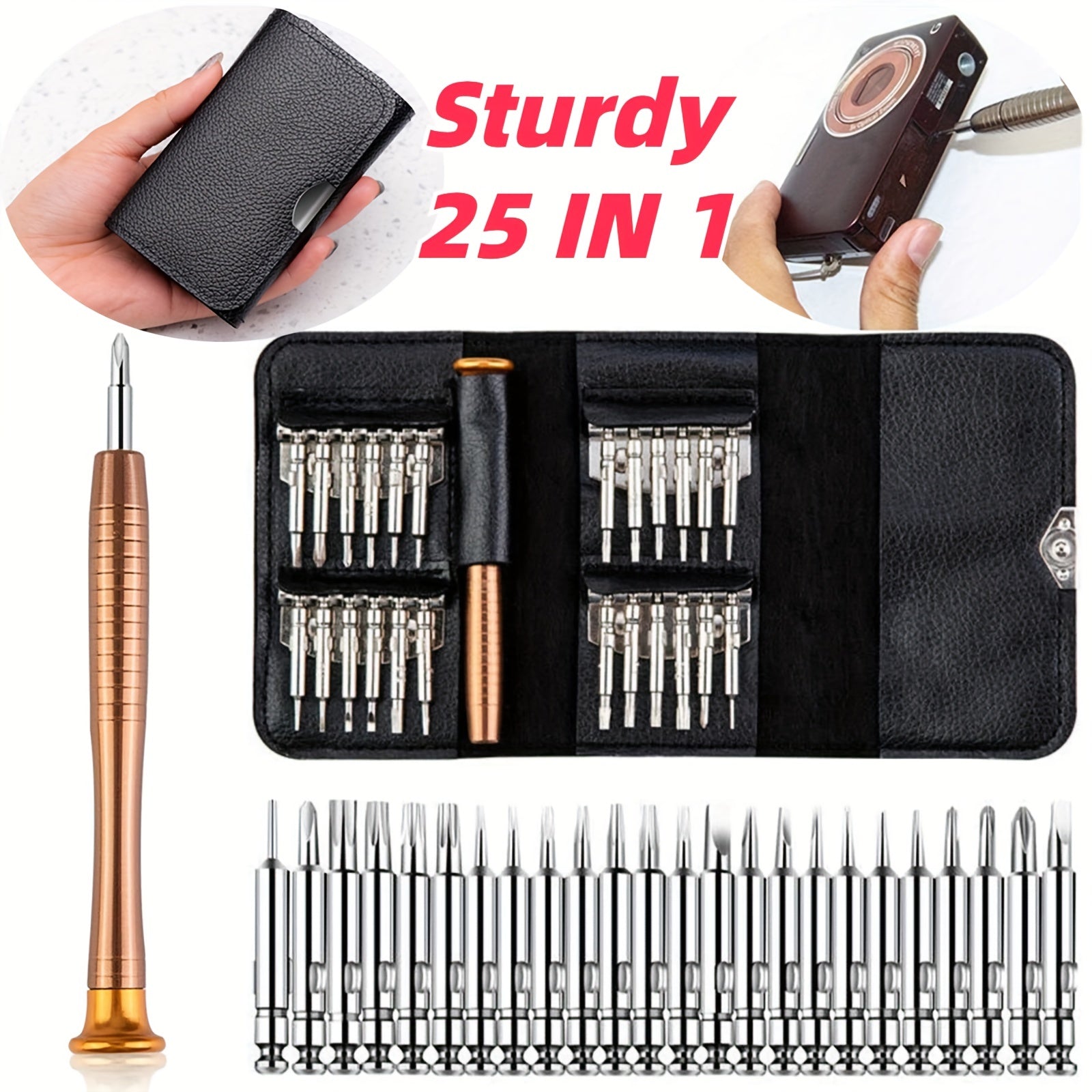 Professional 25-in-1 Precision Screwdriver Set for Electronics Repair