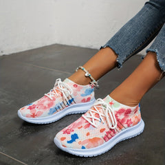 Women's Colorful Print Lightweight Running Shoes Comfortable And Breathable