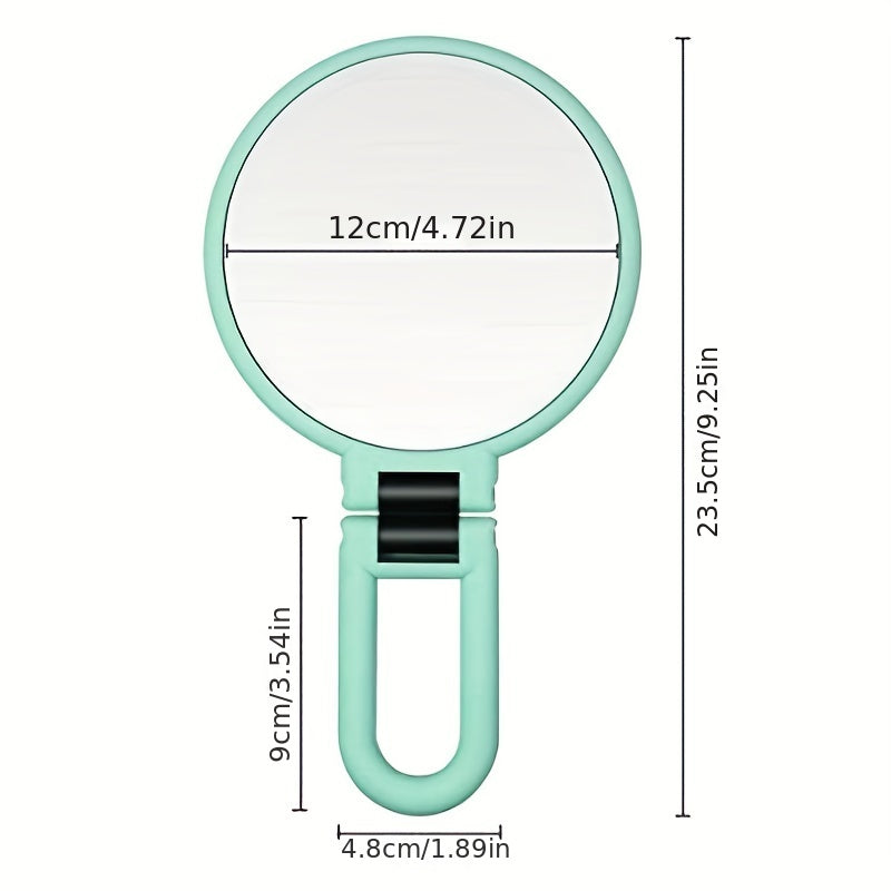 15X Magnifying Hand Held Mirror with Adjustable Handle