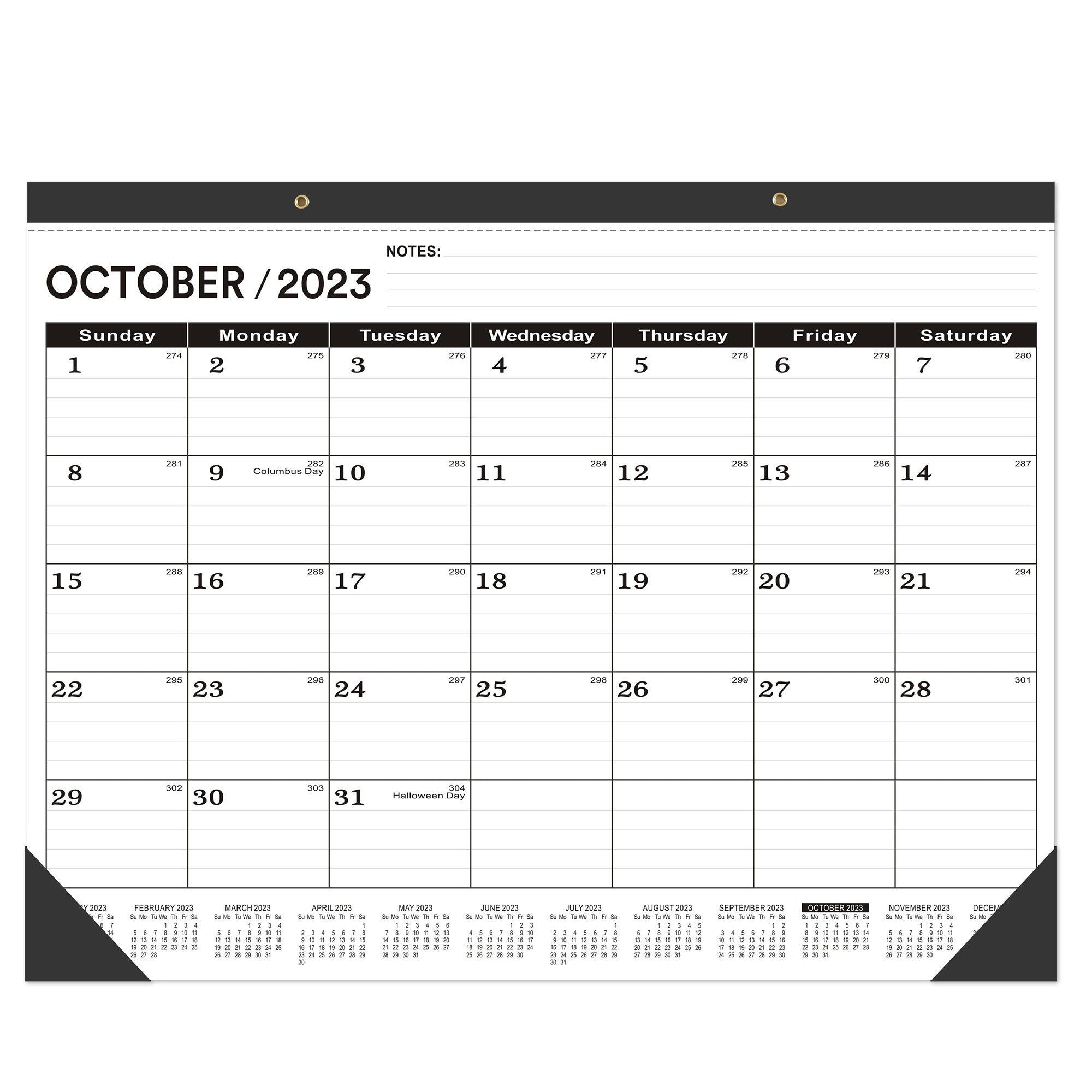 Large Desk Calendar 22x17 Professional Monthly Planner Oct - Aug