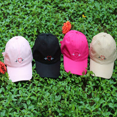 Heart & Lightning Embroidered Cap Soft Cotton Outdoors Hat