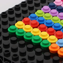 500pcs Round 1X1 Plate Compatible with 4073 for Building Block Decoration