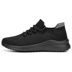 Men's Breathable Woven Sneakers - Comfortable Low Top Lace Up