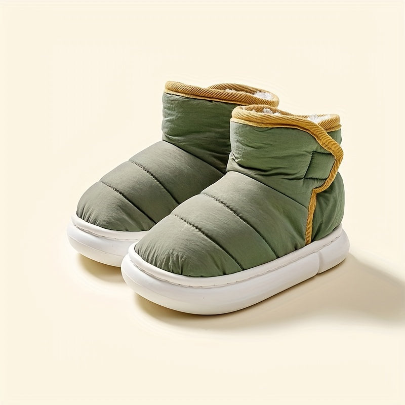 Girls' Plus Fleece House Shoes Non Slip Indoor Winter Shoes