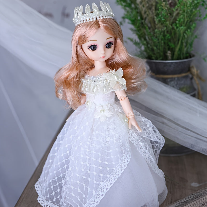 8in Doll Set Girl Toy Surprise Doll with Dress Pink Party Gift for Girls