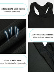 Breathable Sports Tank Top Round Neck Running Crop Top