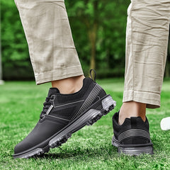 Men's Golf Sneakers Shock Absorption Lace Up Hiking Shoes