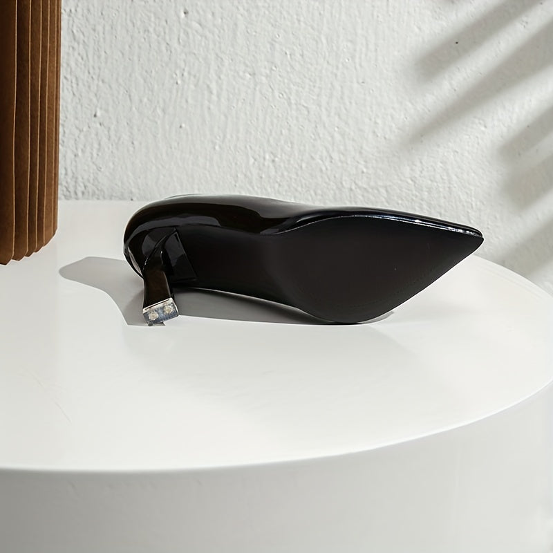 Women's Pointed Toe Pumps Slip On High Heels Office Business Shoes