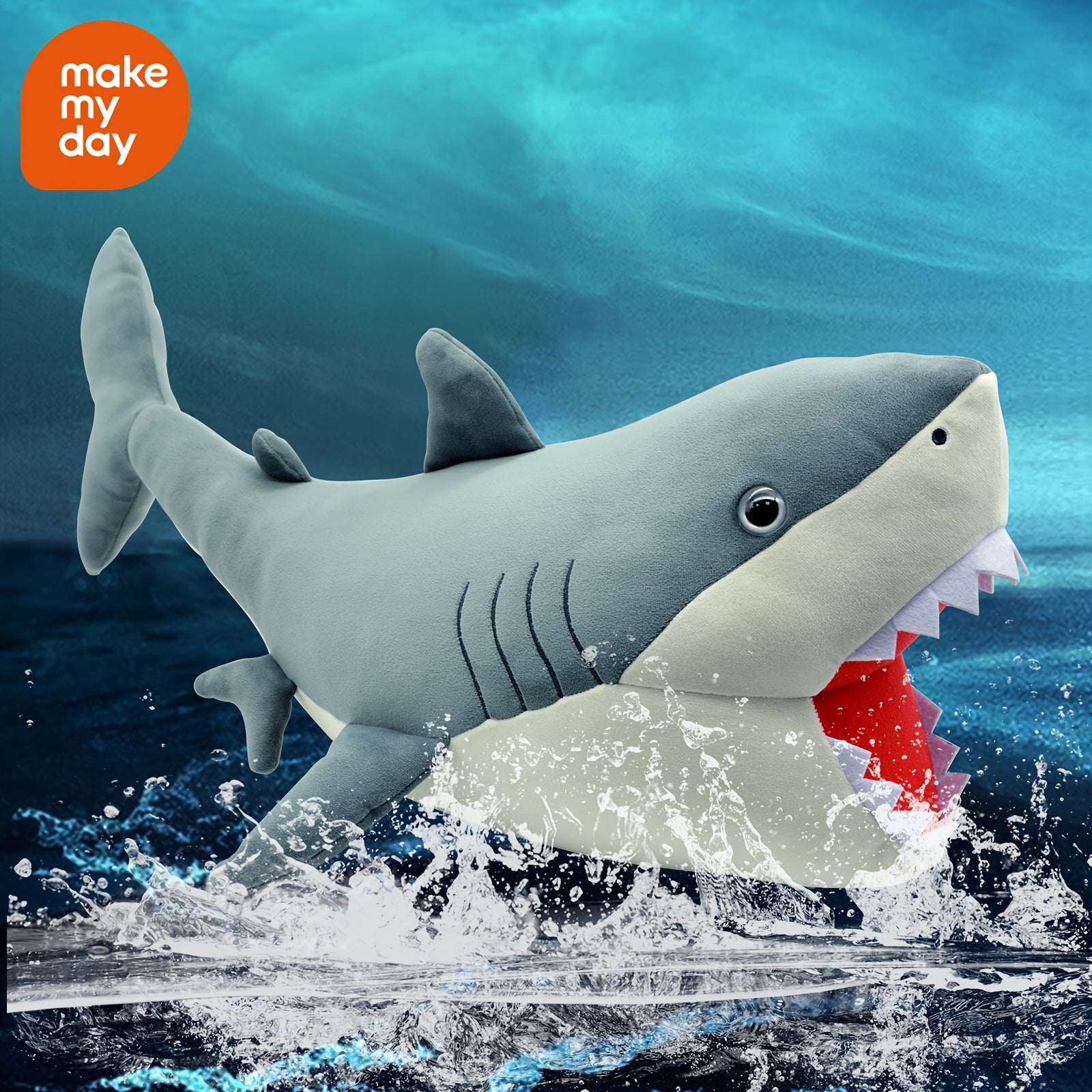Giant Tooth Shark Plush Toy Stuffed Marine Animal