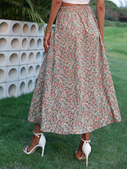Floral Print High Waist Skirt for Women