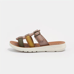 Women's Sports Sandals Open Toe Leaf & Letter Pattern Slides