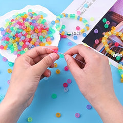 1000pcs Mixed Luminous Little Beads Hair Beads Plastic Horse Beads