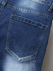 Men's Ripped Skinny Denim Jeans with Pockets