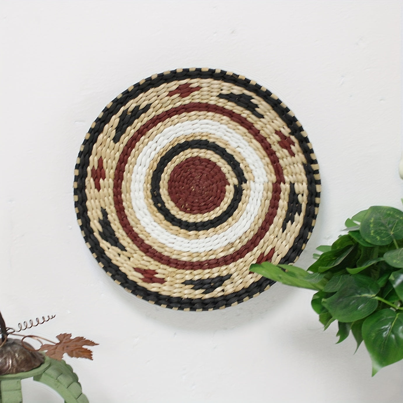Dandelion Straw Rope Woven Storage Basket Vegetable Basket