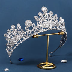 Rhinestone Alloy Silver Crown Hairband Headband Party Favor Decorations