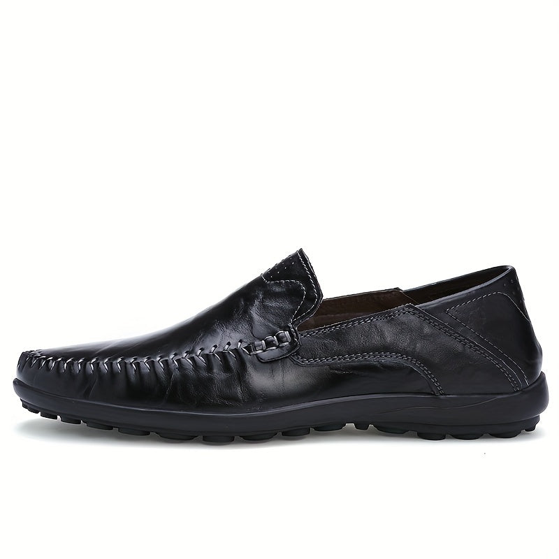 Men's No Tie Slip On Loafers, Lace Stitched, Assorted Colors