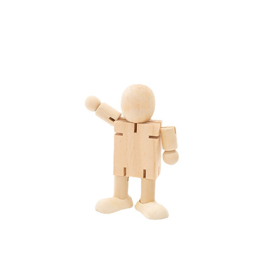 Halloween Wooden Embryo Robot DIY Colored Decoration Toy