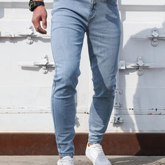 Men's Slim Fit Distressed Jeans for Spring Summer