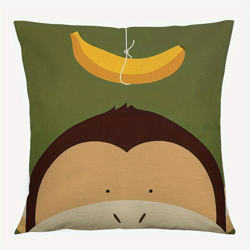 Small Animal Print Cushion 45x45cm Modern Sofa Throw Pillow Cover