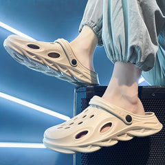 Men's Breathable Slip On Clog Sandals Casual Outdoor Walking Slippers