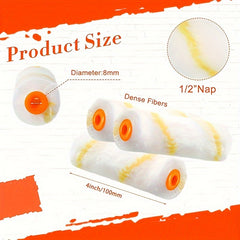 Cotton Line Roller Brush Set - No Dead Corner - Professional Wall Roller