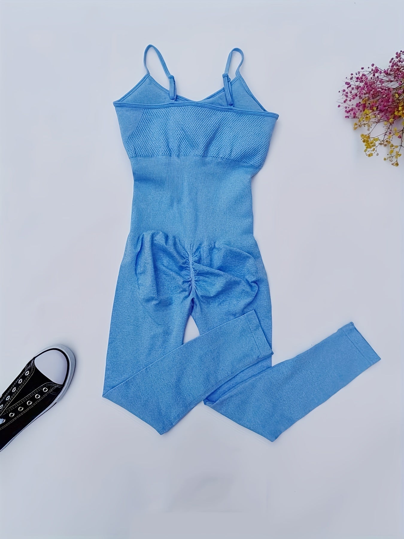 Tummy Control Yoga Jumpsuit High Stretch Fitness Bodysuit