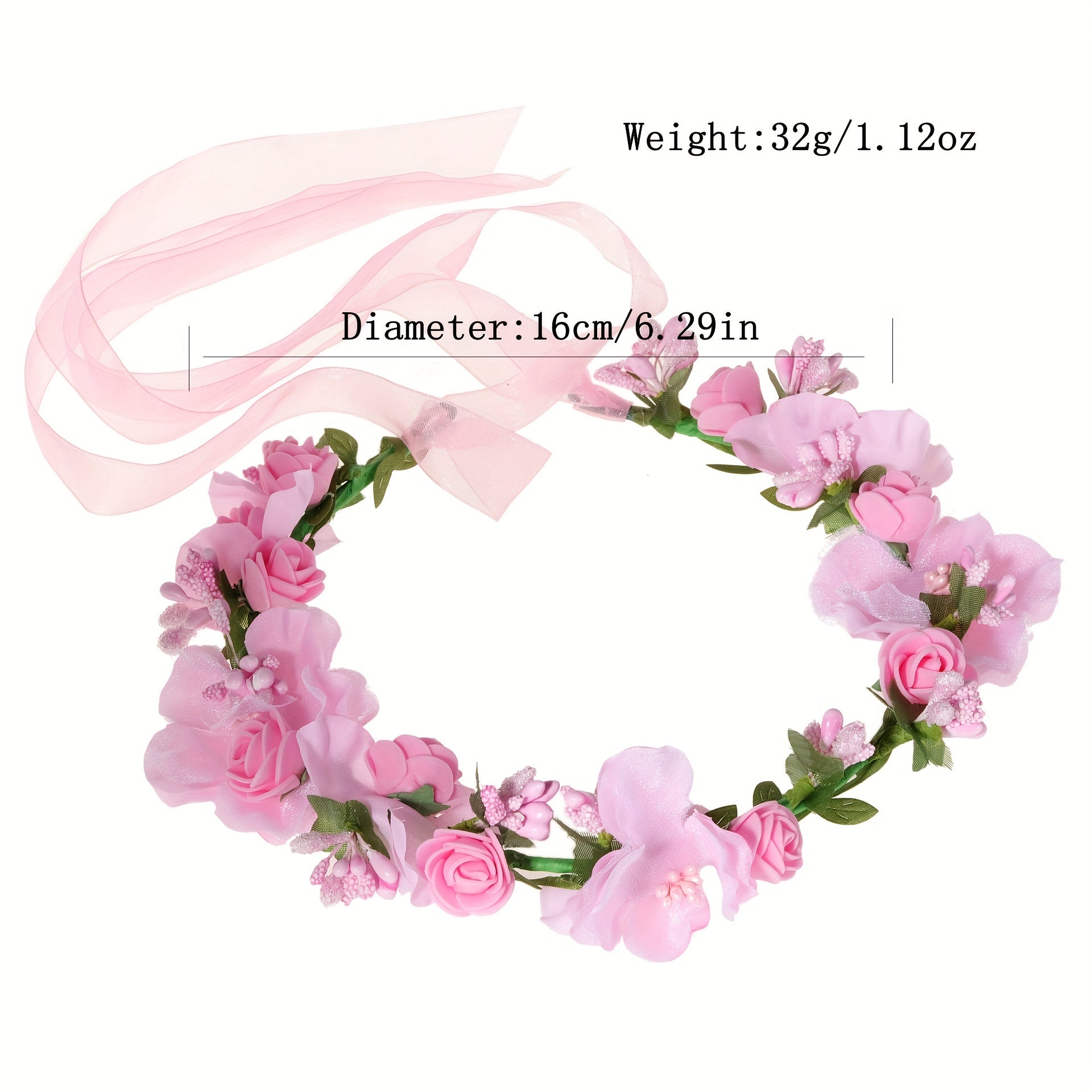 Flower Headband Wreath Headdress Wedding Bridal Hair Accessories