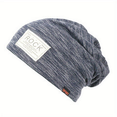 Casual Slouchy Baggy Beanie Hat Patch Elastic Warm Skull Cap