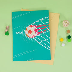 3D Football Birthday Greeting Card Paper Carving Birthday Blessing