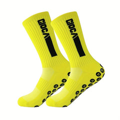 Non Slip Athletic Socks for Football Mid Calf Breathable Outdoor Sports