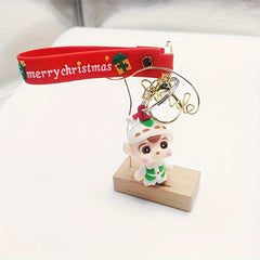 3D Doll Keychain Cartoon Keyring Pendant Christmas Gift