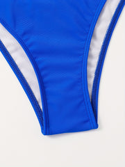 Halter Neck Bikini Set with Triangle Tie Side High Cut Swimsuit