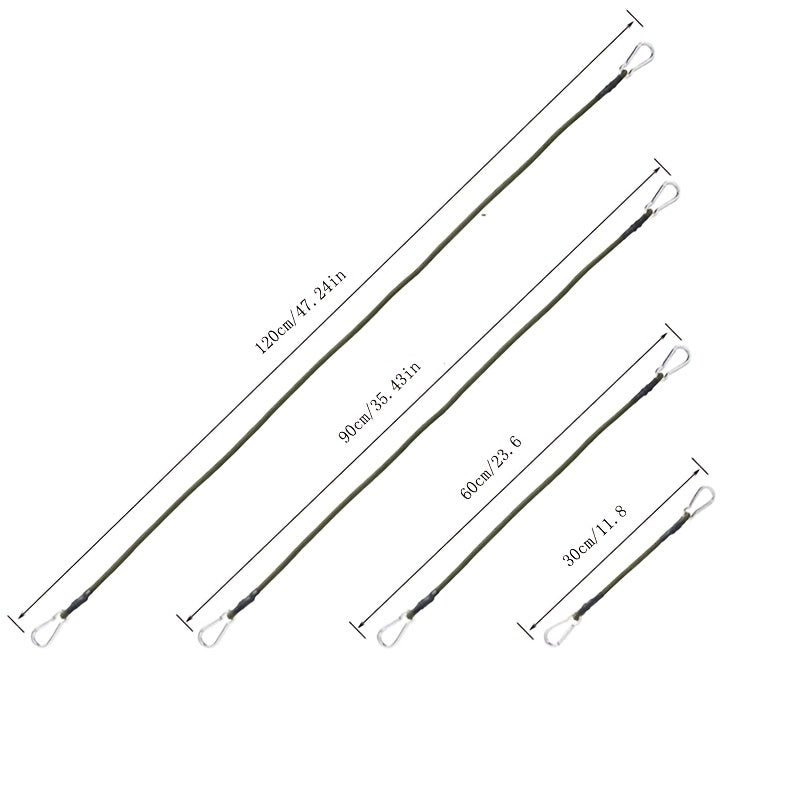 Strong Bungee Cords with Carabiner Hooks - Heavy Duty Elastic Rope for Tent