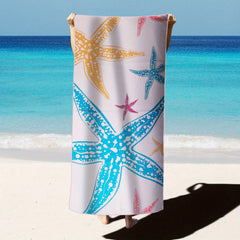 Cartoon Print Microfiber Beach Towel Quick Drying Lightweight