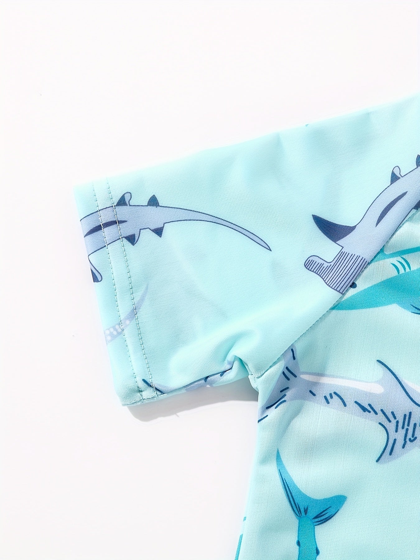 Boys Cartoon Shark Swimwear Set for Beach Vacation