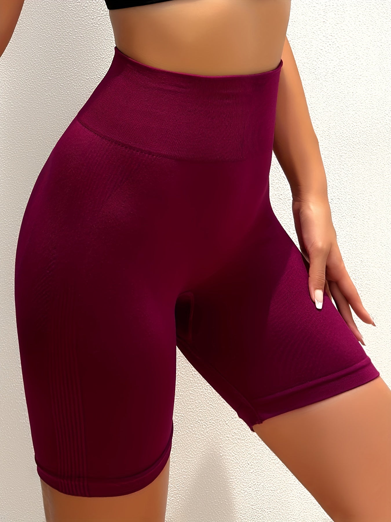 3pcs Seamless Yoga Shorts High Waist Butt Lift Athletic Running Pants