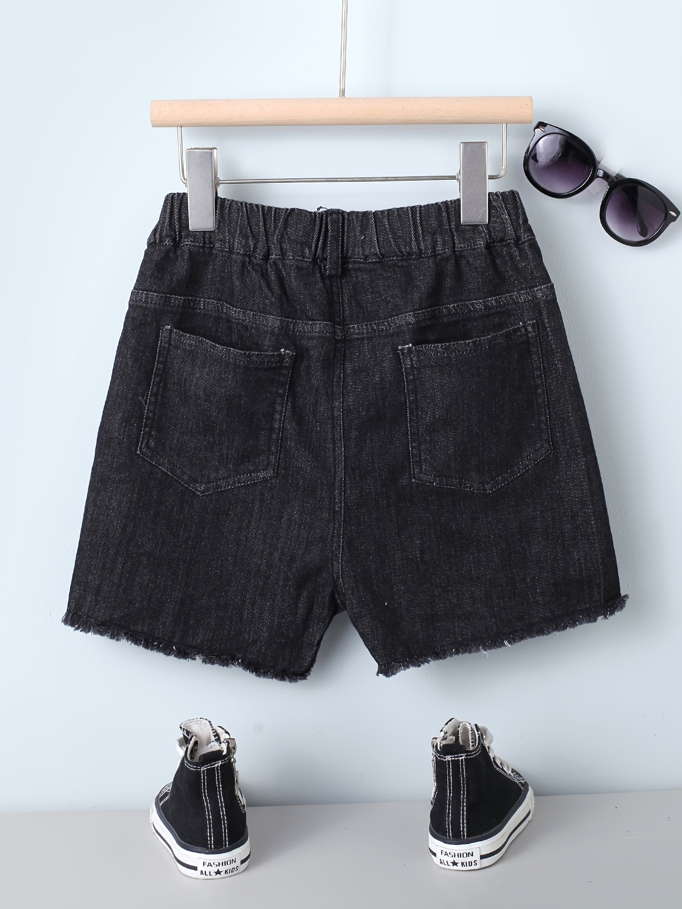 Girls Dragon Print Denim Shorts Kids Summer Clothes