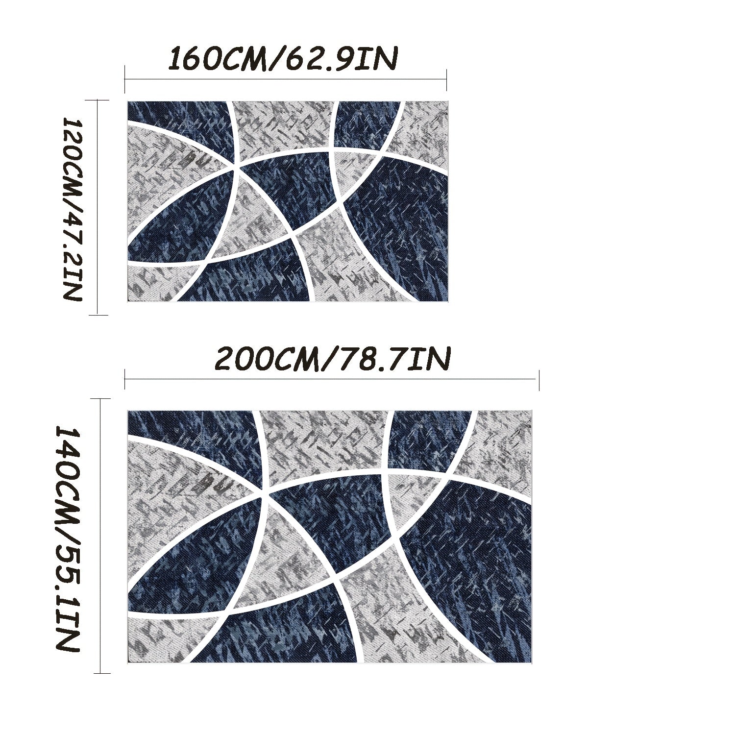 Modern Minimalist Rug Soft Waterproof Non slip Stain Resistant Rug