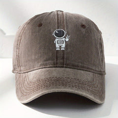 Men's Astronaut Print Baseball Cap Cartoon Peaked Cap