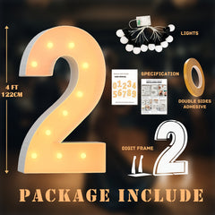Luminous Marquee Numbers 0-9 Birthday and Anniversary Decoration