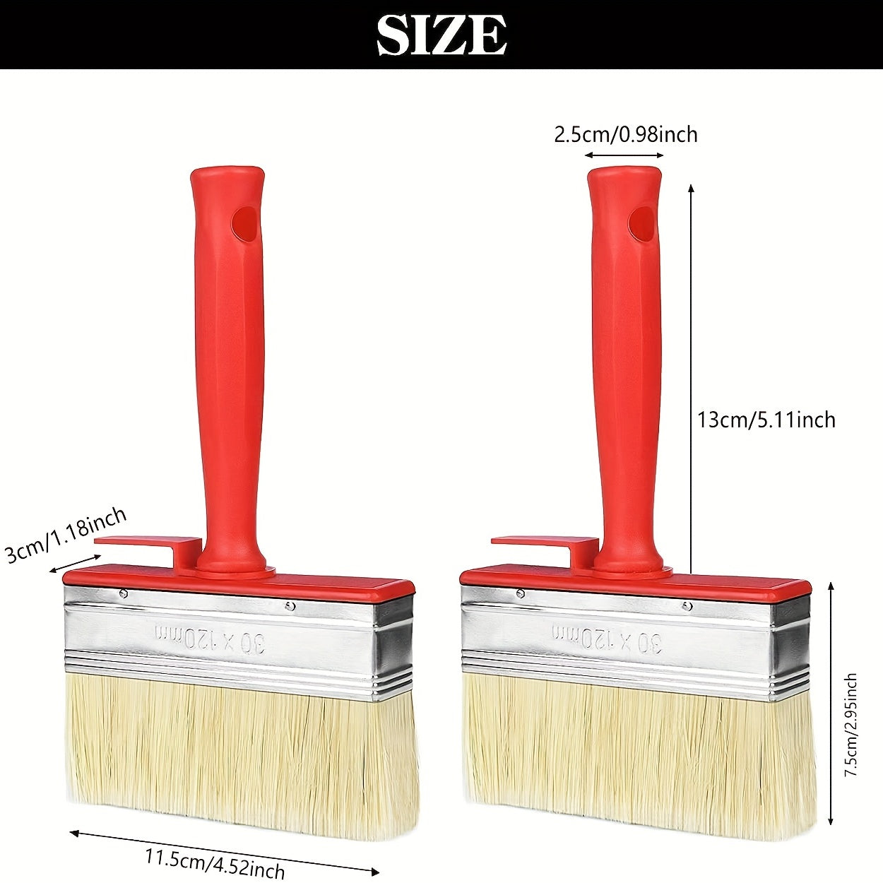 Oumuik Large Paint Brush 30 120 for Walls Doors Floors Wood Decoration